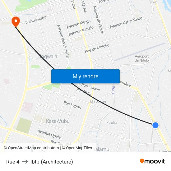 Rue 4 to Ibtp (Architecture) map