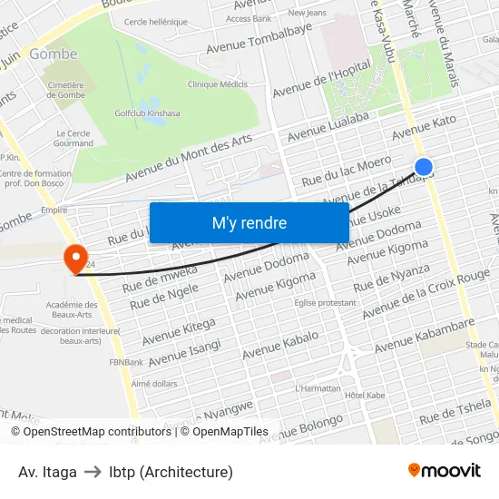 Av. Itaga to Ibtp (Architecture) map