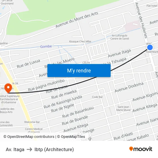 Av. Itaga to Ibtp (Architecture) map