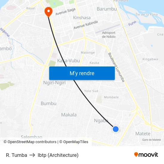 R. Tumba to Ibtp (Architecture) map