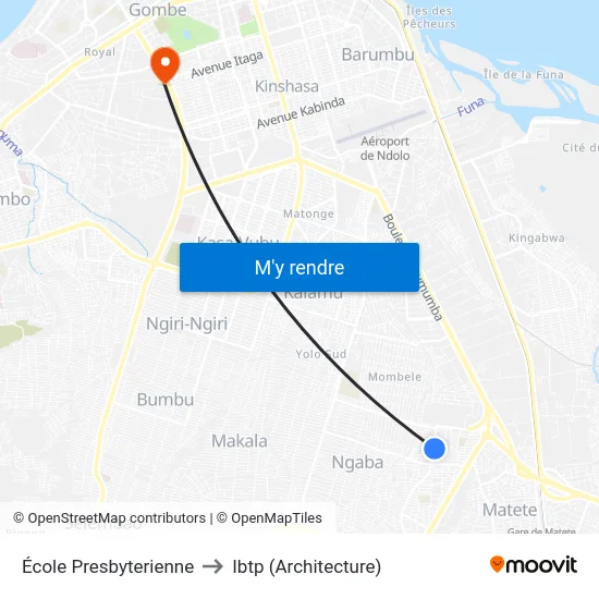 École Presbyterienne to Ibtp (Architecture) map