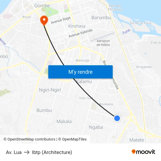 Av. Lua to Ibtp (Architecture) map