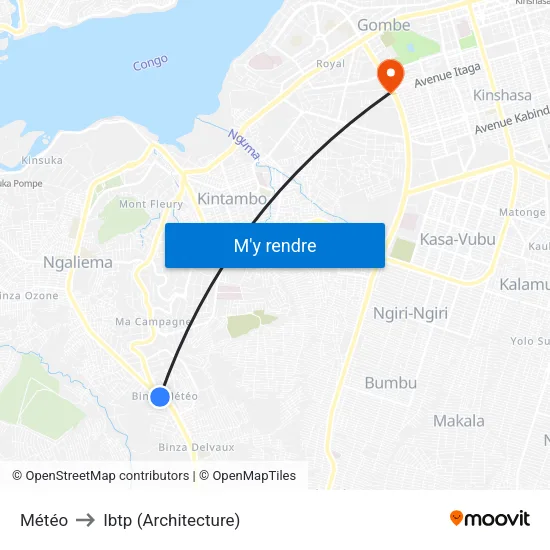 Météo to Ibtp (Architecture) map