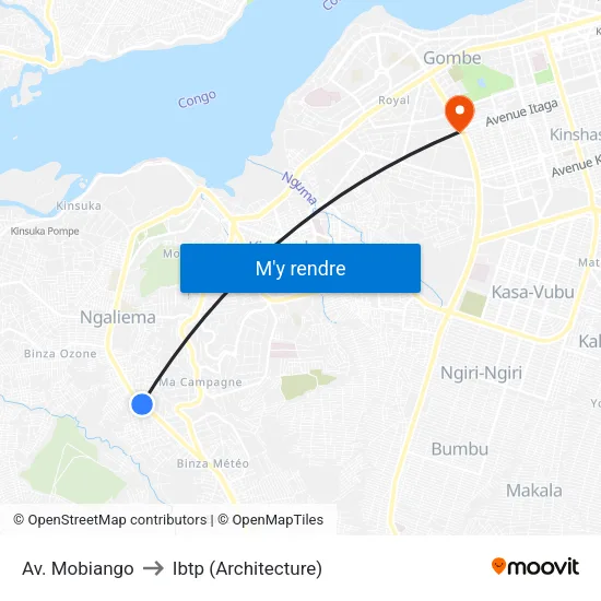 Av. Mobiango to Ibtp (Architecture) map