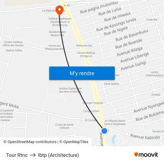 Tour Rtnc to Ibtp (Architecture) map