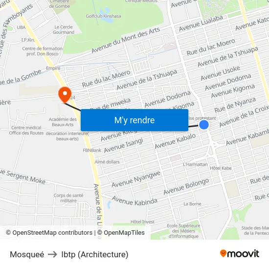 Mosqueé to Ibtp (Architecture) map