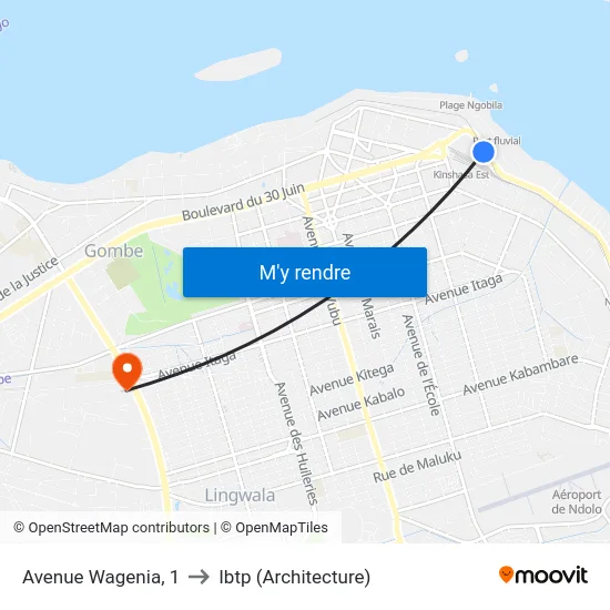 Avenue Wagenia, 1 to Ibtp (Architecture) map