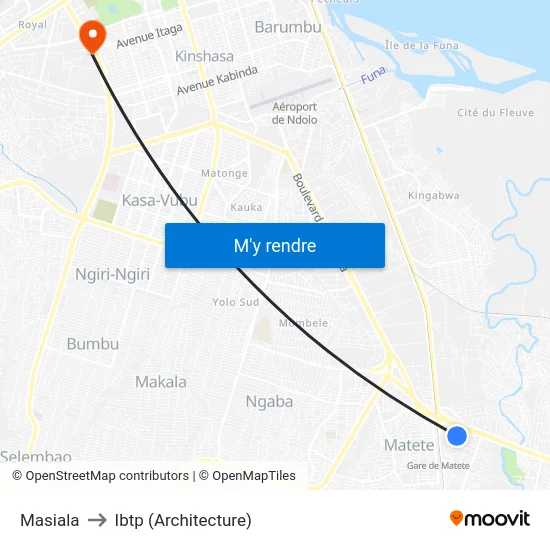 Masiala to Ibtp (Architecture) map