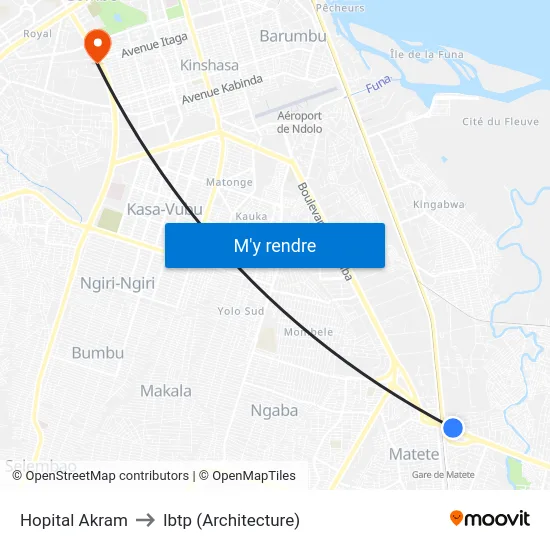 Hopital Akram to Ibtp (Architecture) map