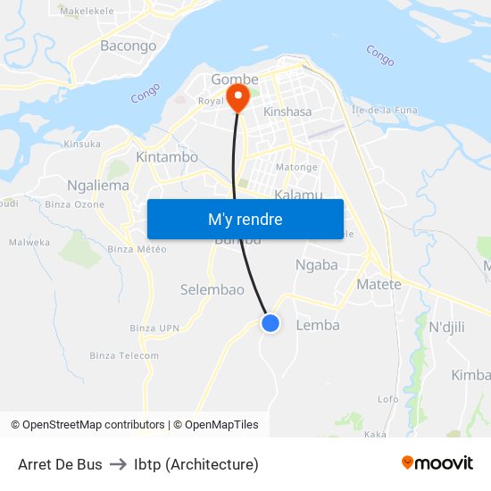 Arret De Bus to Ibtp (Architecture) map