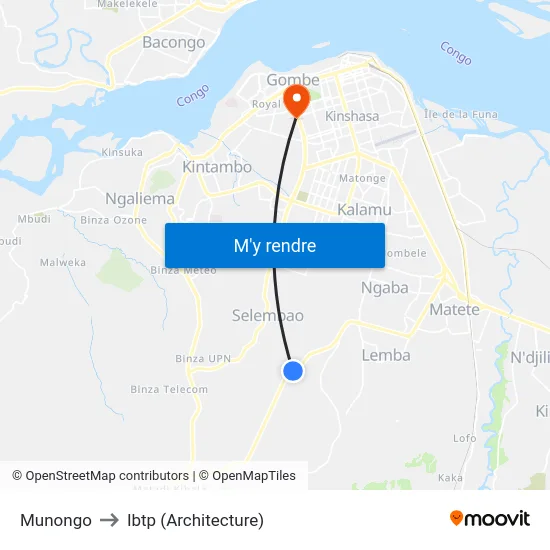 Munongo to Ibtp (Architecture) map