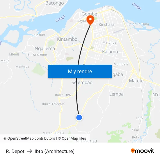 R. Depot to Ibtp (Architecture) map