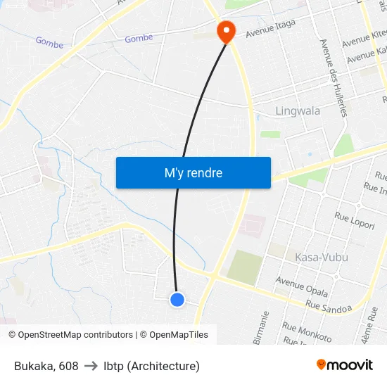 Bukaka, 608 to Ibtp (Architecture) map