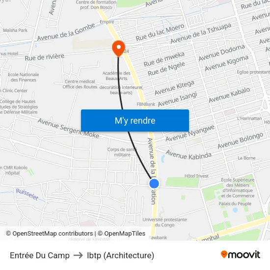Entrée Du Camp to Ibtp (Architecture) map