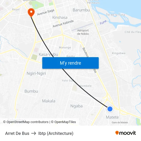 Arret De Bus to Ibtp (Architecture) map