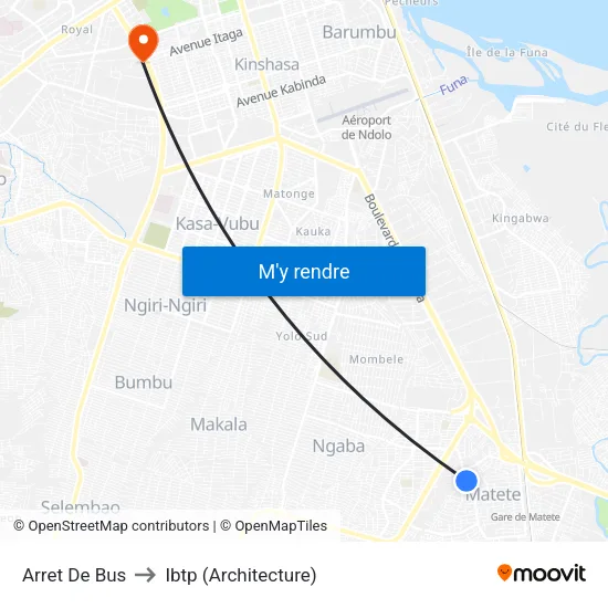 Arret De Bus to Ibtp (Architecture) map