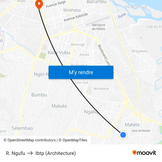 R. Ngufu to Ibtp (Architecture) map