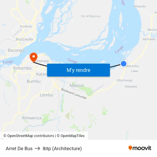 Arret De Bus to Ibtp (Architecture) map