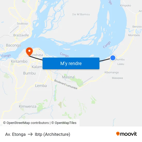 Av. Etonga to Ibtp (Architecture) map