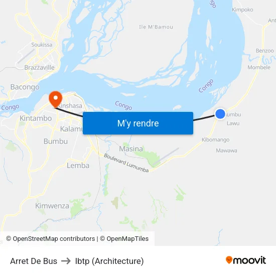 Arret De Bus to Ibtp (Architecture) map