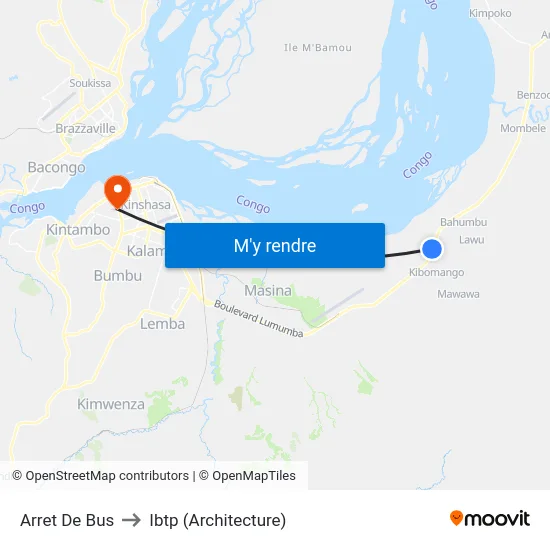 Arret De Bus to Ibtp (Architecture) map