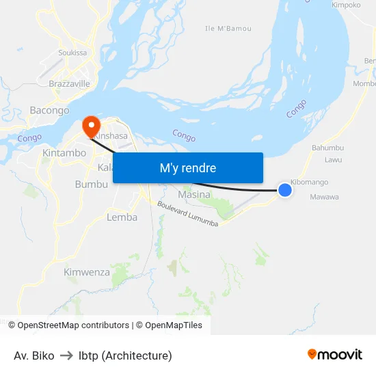 Av. Biko to Ibtp (Architecture) map