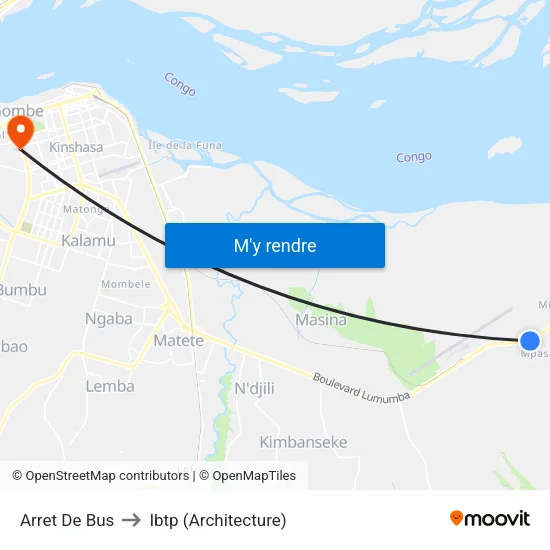 Arret De Bus to Ibtp (Architecture) map