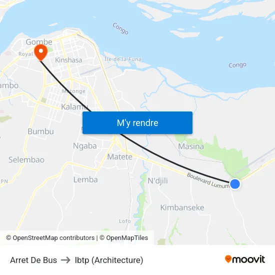 Arret De Bus to Ibtp (Architecture) map