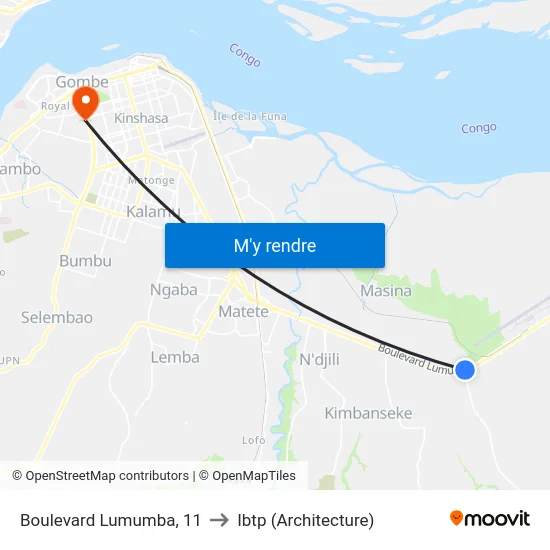 Boulevard Lumumba, 11 to Ibtp (Architecture) map