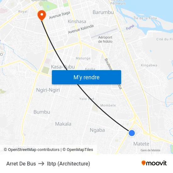 Arret De Bus to Ibtp (Architecture) map