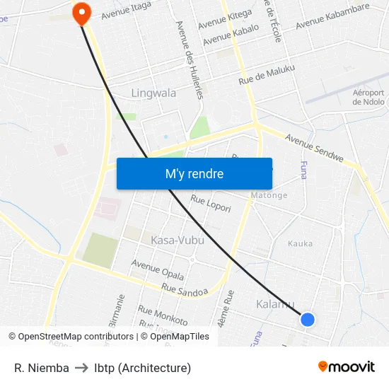 R. Niemba to Ibtp (Architecture) map