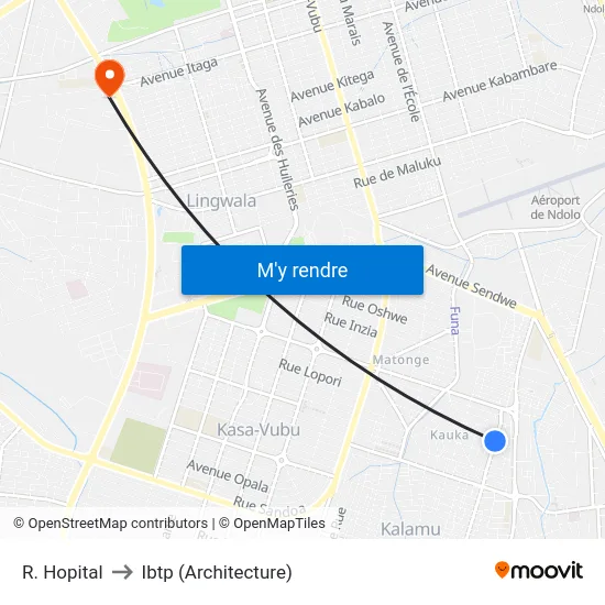 R. Hopital to Ibtp (Architecture) map