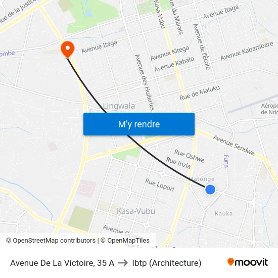 Avenue De La Victoire, 35 A to Ibtp (Architecture) map
