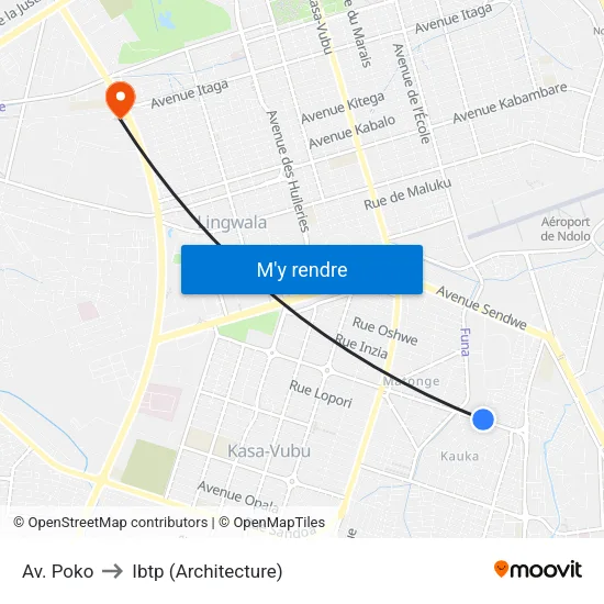 Av. Poko to Ibtp (Architecture) map