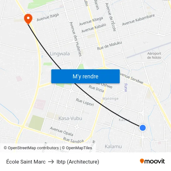 École Saint Marc to Ibtp (Architecture) map
