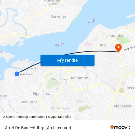 Arret De Bus to Ibtp (Architecture) map