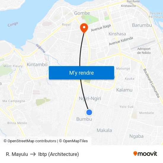 R. Mayulu to Ibtp (Architecture) map