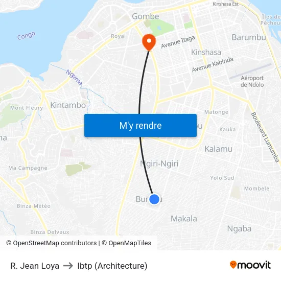 R. Jean Loya to Ibtp (Architecture) map