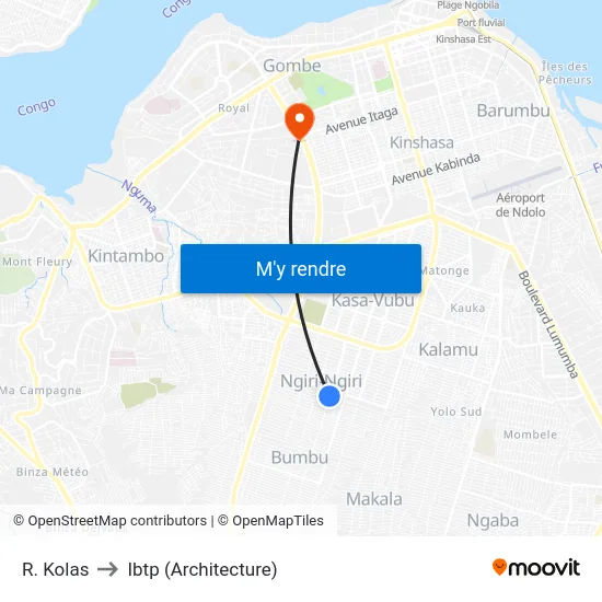R. Kolas to Ibtp (Architecture) map