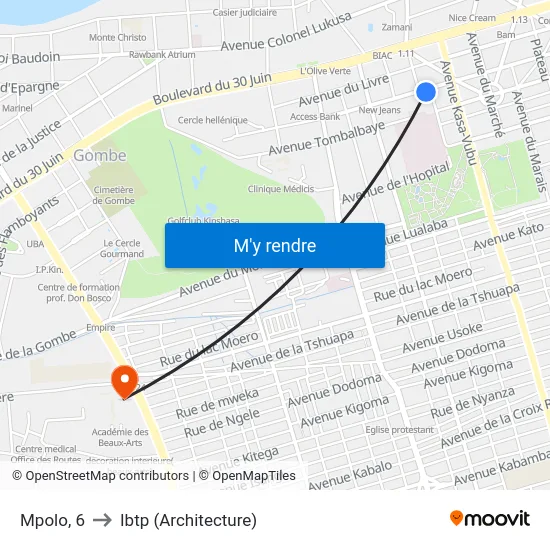 Mpolo, 6 to Ibtp (Architecture) map