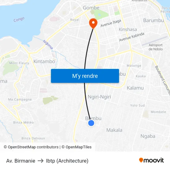 Av. Birmanie to Ibtp (Architecture) map