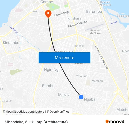 Mbandaka, 6 to Ibtp (Architecture) map