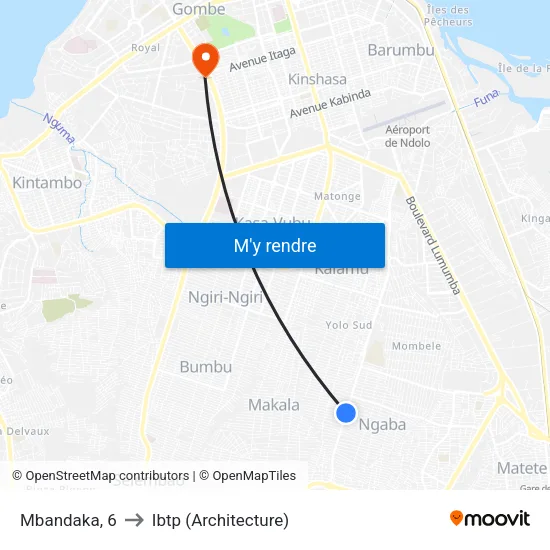 Mbandaka, 6 to Ibtp (Architecture) map