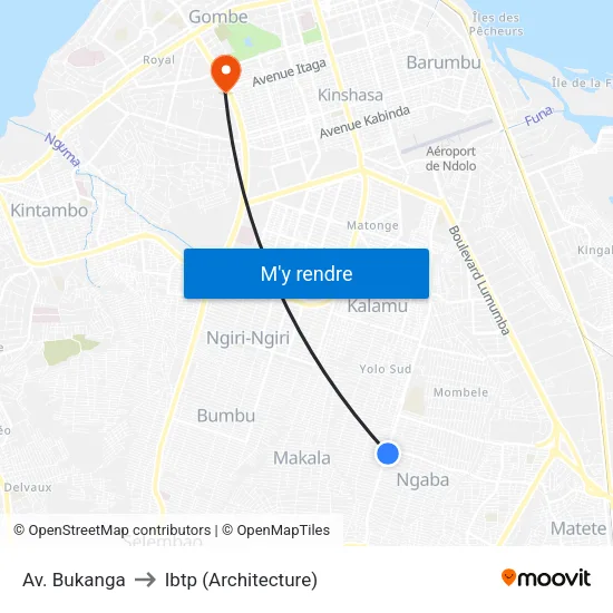 Av. Bukanga to Ibtp (Architecture) map