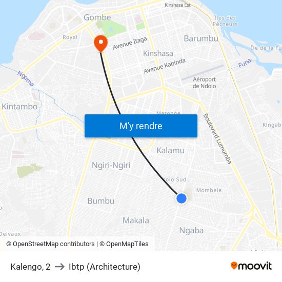 Kalengo, 2 to Ibtp (Architecture) map