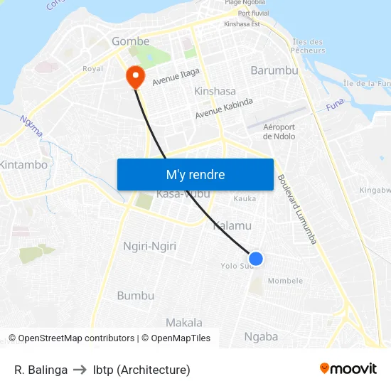 R. Balinga to Ibtp (Architecture) map
