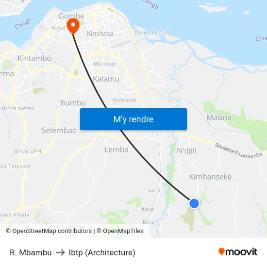 R. Mbambu to Ibtp (Architecture) map
