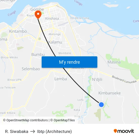 R. Siwabaka to Ibtp (Architecture) map