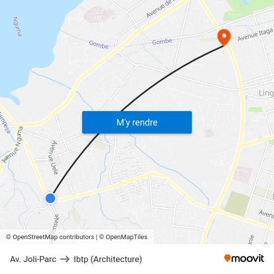 Av. Joli-Parc to Ibtp (Architecture) map
