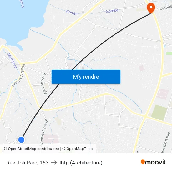 Rue Joli Parc, 153 to Ibtp (Architecture) map